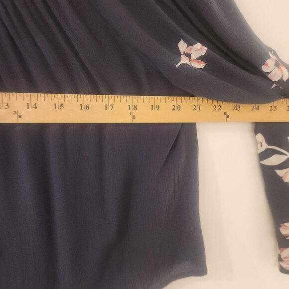 Billabong Floral Off the Shoulder Long Sleeve Top Light It Up Black Large NEW - Picture 11 of 14